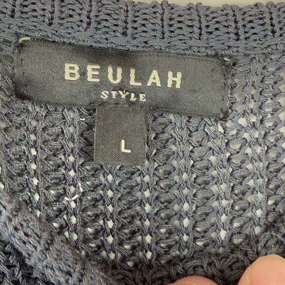 Beulah Style Maxi Sweater Dress Large Gray Sleeveless Stretchy Form Fitting Boho - Picture 5 of 11